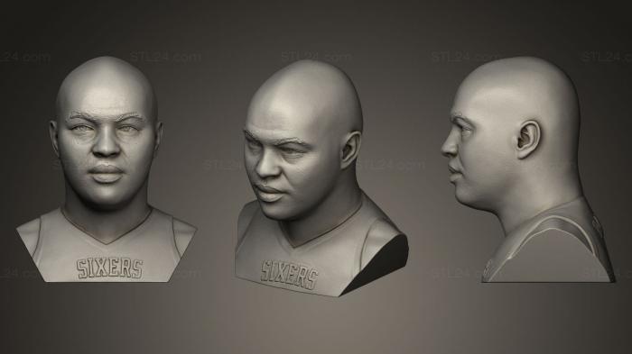 Бюсты и барельефы известных личностей (Чарльз Баркли, BUSTC_0098) 3D модель для ЧПУ станка